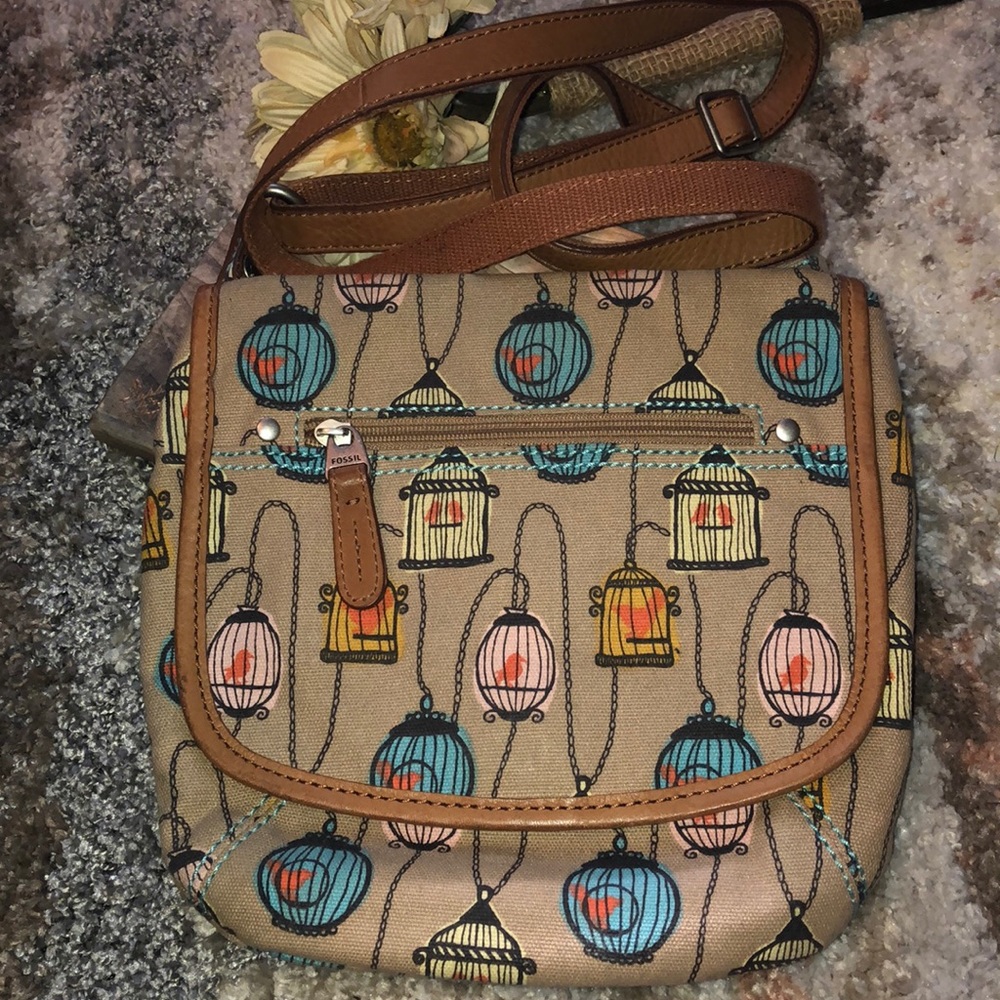 Birdcage print crossbody